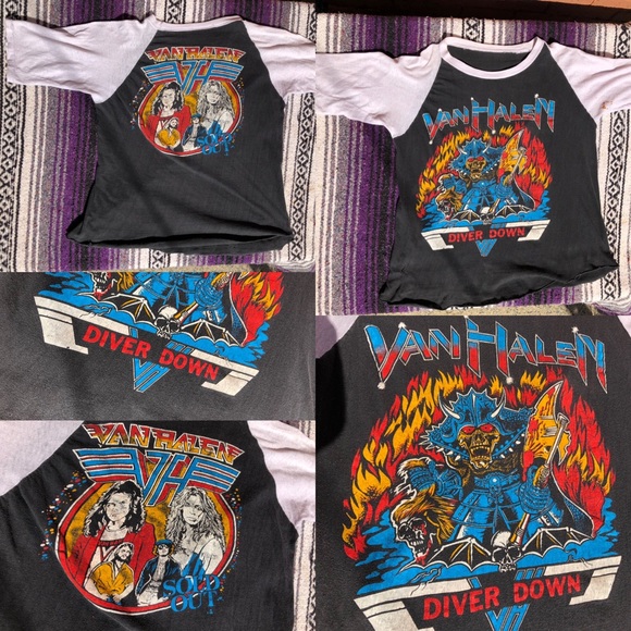 van halen diver down tour shirt